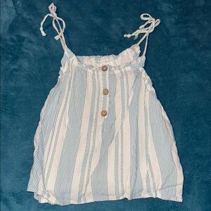 art class Blue and White Striped Tank Top